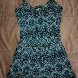 Blue pattern romper